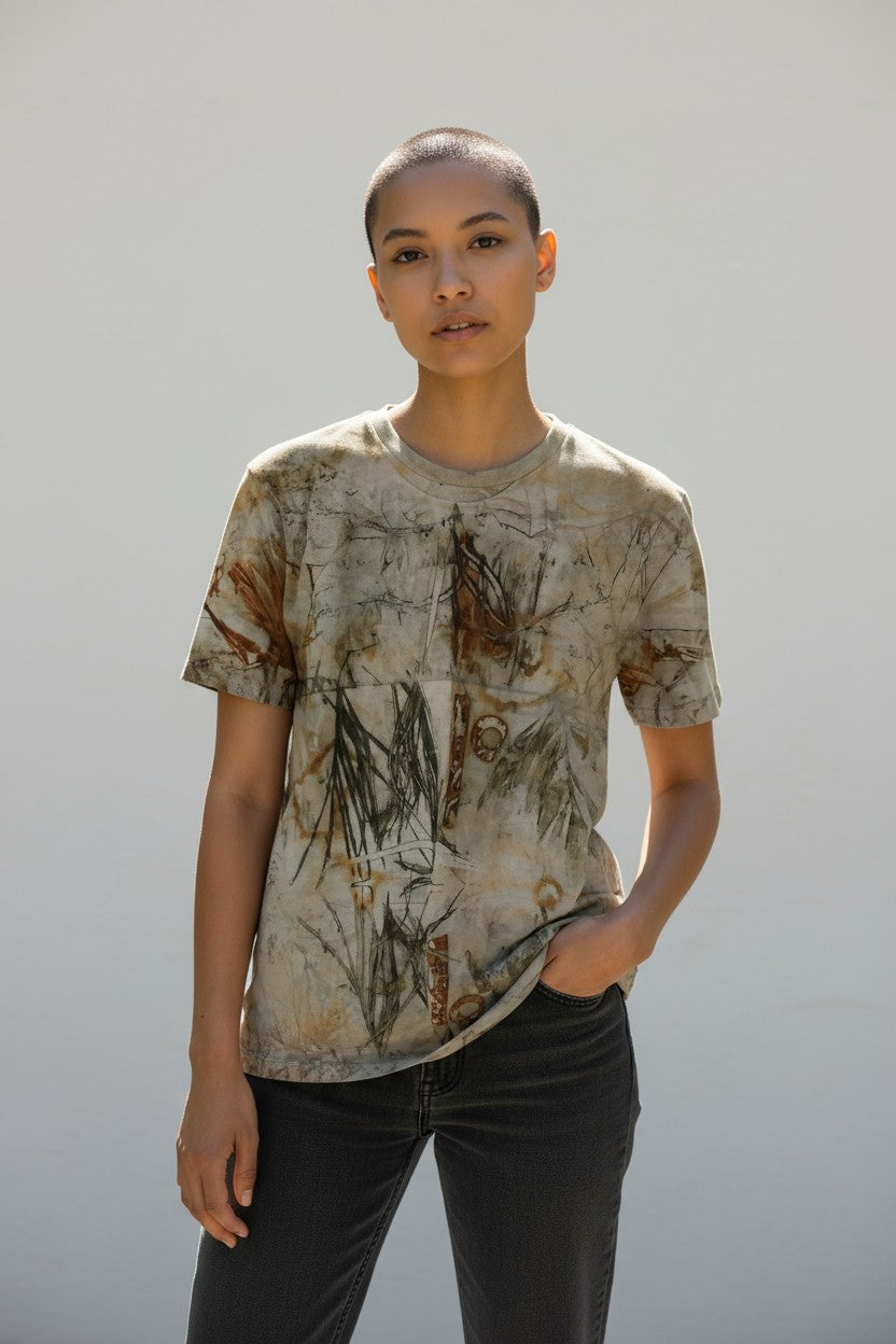 Eco Print T-shirt L